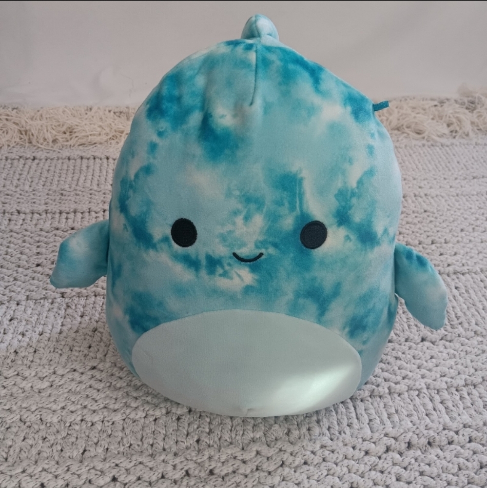 Squishmallows Danika Turquoise Tie-Dye Dolphin Plush 11"
